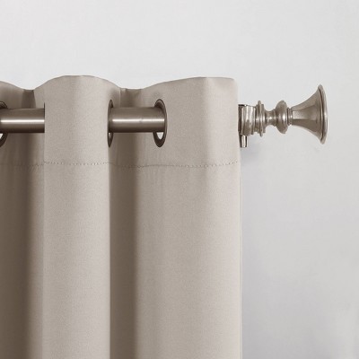 Sun Zero Stone Room Darkening Grommet Curtain Panel 54" x 95"