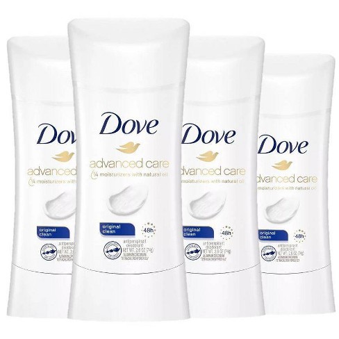 Dove Advanced Original Clean 48-hour Antiperspirant & Deodorant Stick - 2.6oz/4ct : Target