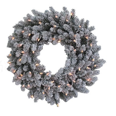 Kurt S. Adler 24“ Pre-Lit Clear Incandescent Vail Pine Wreath