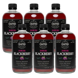 Crafted Cocktails Blackberry Shrubs: 6 Pack: Use as cocktail enhancer, soda flavoring, or culinary ingredient - 1 of 4