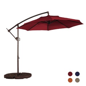 Mondawe 10 ft. Steel Pole Patio Cantilever Umbrella 2-Way Stop Slip Crank Design - 1 of 1