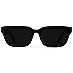 WMP Eyewear Womens Polarized Rectangular Sunglasses, Narrow Acetate Frame, 5-Barrel Hinges, Hand-Polished Finish - 1 of 4