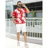 LA LEELA Mens Hawaiian Shirts Short Sleeve Button Down Shirt Floral Shirt Men Beach Vacation Tropical Shirts for Men Funny - 3 of 4