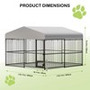Outdoor Dog Kennel ,10x10 Heavy Duty Dog Crate, Outside Dog Kennel with Roof, Metal Large Dog Cage for Backyard Farm Use - 2 of 4