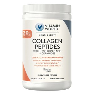 Vitamin World - Collagen Peptides with Hyaluronic Acid & Ceratiq® Ceramides 353g - 1 of 2