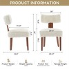 COWLOWN Set of 2 Modern Linen Armless Dining Chairs , Wood Legs, 250LBS Capacity for Dining/Living Room - 2 of 4