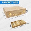 GSE 300pcs Wooden Poker Chip Case, Casino Chip Case with 3 Poker Chip Tray/Holder - 2 of 4