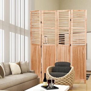 KWPZQEB Room Divider, Solid Wood Folding Portable Partition Screens, Divider Folding Privacy Screens,Freestanding Wall Divider for Living Room - 1 of 4