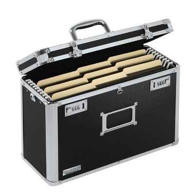 Vaultz Locking Personal File Tote, Legal - Black