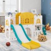Safstar All in 1 Toddle Slide Playset Freestanding Kids Slide w/ Tunnel, Basketball Hoop - 4 of 4