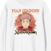 Jujutsu Kaisen: Season 2 Yuji Character Unisex Adult White Crew Neck Sweatshirt - 2 of 3