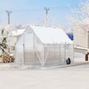 Polycarbonate Greenhouse for Outdoors, Large Walk-InGreenhouse with Quick Setup Structure and Roof Vent, Greenhouse with Ventilation - 2 of 4