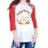 Women's Hail To The King Baseball Jersey With Lace Accent Christmas Shirts Small - Southern Grace - 2 of 3