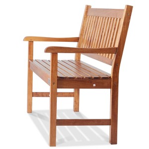 VEVOR Outdoor Bench, 50 inches Wood Garden Bench for Outdoors, Outdoor Garden Park Bench with Backrest and Armrests, 800 lbs Load Capacity Bench - 1 of 4