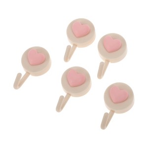 Unique Bargains Utility Heart Hook Heart with Hook 1.97"x1.18" 5 Pcs - 1 of 4