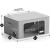 Sorbus 6 Pack Small Foldable Storage Box - Metal Frame, Oxford Fabric, Large Window & Handles - Organization for Bedroom, Linens & Clothes - 3 of 4