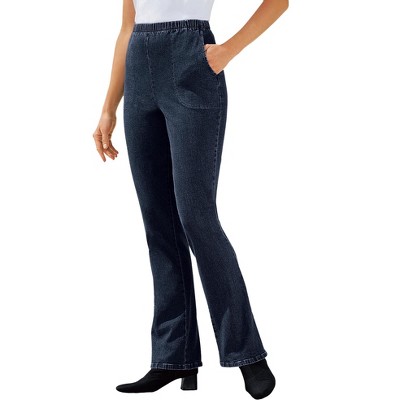Woman Within Plus Size Petite Bootcut Fineline Denim Jean