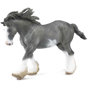 Breyer Corral Pals Horse Collection Black Sabino Roan Clydesdale Stallion Model Horse - 1 of 1