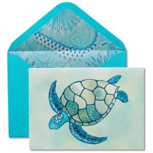 Papyrus Mosaic Turtle Blank Card - 1 of 4