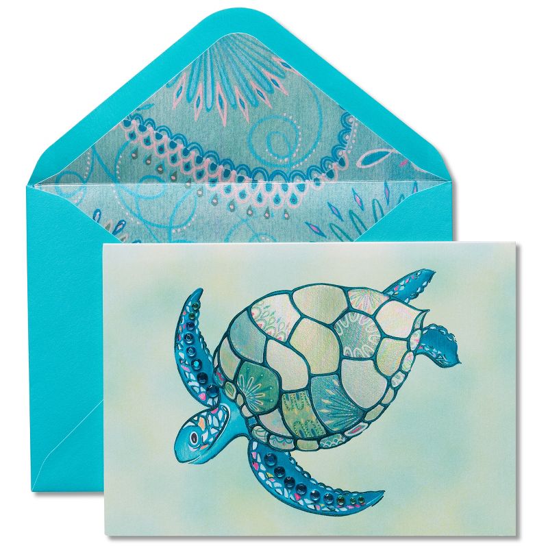 Papyrus Mosaic Turtle Blank Card, 1 of 6