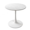 CAVINAS 32" Modern Round Dining Table with Printed White Marble Table Top, End Table for 4, Leisure Coffee Table for Dining Room, Living Room - 3 of 4