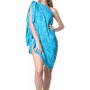 LA LEELA Women's Beach Bathing suit Wrap Bikini Swimwear Cover up Summer Wraps Swimsuit Sarong Skirts for Women One Size Blue, Abstract - 2 of 4