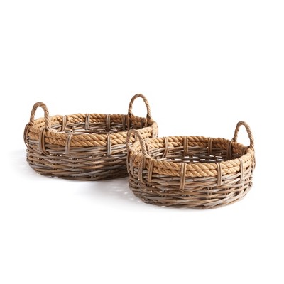 Plum & Post Sonoma Low Baskets, Set Of 2