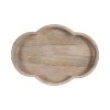 Kate and Laurel Winstead Scallop Decorative Tray, 20x14, Natural - 4 of 4