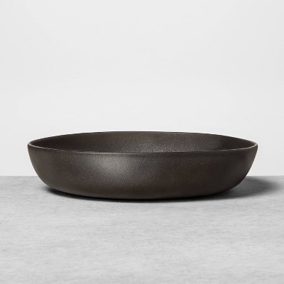 Stoneware Shallow Serve Bowl Black - Hearth & Hand™ with Magnolia