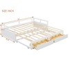 Wooden Extendable Daybed with Trundle Bed and Two Storage Drawers-ModernLuxe - 3 of 4