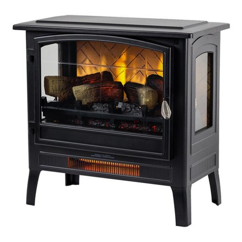 Country Living Infrared Freestanding Electric Fireplace Stove | Electric Indoor Room Heater with Remote, Multiple Flame Colors with Faux Wooden Logs - image 1 of 4