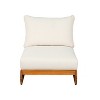 Christopher Knight Home Ansonia Mid-Century Modern Outdoor Acacia Wood Club Chair with Water-Resistant Cushion - 2 of 4