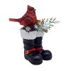 Transpac Resin Santa Boots with Cardinal Figurines Multicolor Christmas Tabletop Decor Easy Care Holiday Gift - 2 of 3