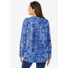 Woman Within Plus Size Perfect Printed Long-Sleeve Crewneck Tee - 3 of 4