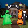 Gemmy Airblown Inflatable NBC Jack and Oogie w/Pumpkins Archway Disney, 8.5 ft Tall, Multicolored - 2 of 4