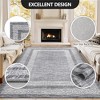 Area Rug, Home Decor Modern Geometric Rug - Machine Washable Textured Line Pattern Foldable Non Slip Stain Resistant Carpet - 3 of 4