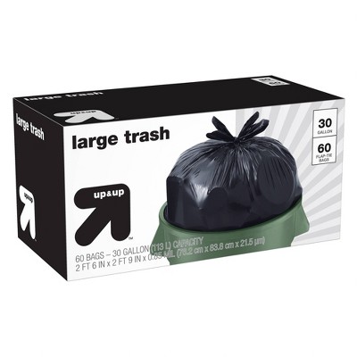 Large Flap-Tie Trash Bags - 30 Gallon - 60ct - up & up™