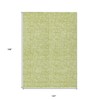 Artichoke Green And Ivory Floral Washable Indoor Outdoor Area Rug - 3 of 4