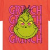 Boys' - Dr. Seuss - The Grinch Face Heart Eyes Short Sleeve Graphic T-Shirt - 2 of 4