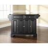 HomeStock  LaFayette Granite Top Rolling Kitchen Island Storage Cart, Microwave Stand, Spice Rack, Black - 3 of 4
