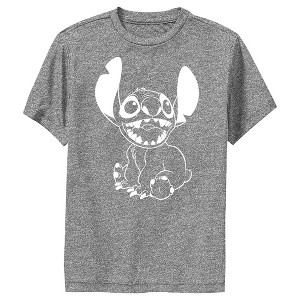 Boy's Lilo & Stitch Black and White Stitch Performance Tee - 1 of 4