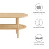 Modway Torus Oval Coffee Table – Mid-Century Modern Center Table with Curved Silhouette and Open Shelf Storage - 2 of 4