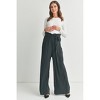 Hello Miz Women's Wide Leg Palazzo Maternity Pants with Tie Belt - 4 of 4