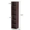 Kumasinova Modern 6-Tier Cube Bookshelf with Storage,Display Shelves Bookcases,Tall Bookshelf for Living Room,Bedroom,Office,Kitchen,Bathroom - 3 of 4