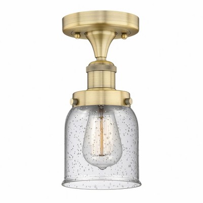 Bell - 1 Light Semi-Flush Mount In Industrial Style-8.25 Inches Tall and 6.5 Inches Wide