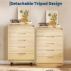 Nasitip 5-Drawer Dresser, Wooden Chest of Drawers with Anti-Tip Kit, Rounded Corners & Metal Legs for Home Office - 2 of 4