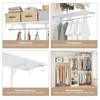 GlasFlength Closet System Sets Modern Closet Cabinet with Shelves, for Living Room, Dining Room, White, 109"*47"*24" - 2 of 4