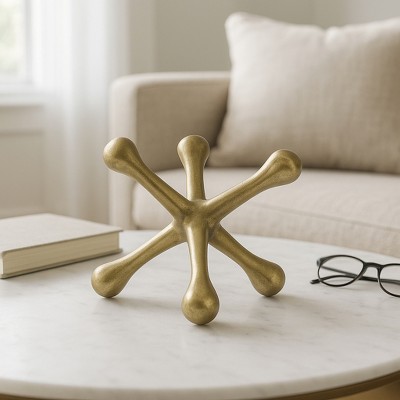 Sagebrook Home Metal Jacks Abstract Sculpture for Room, Bedroom or Office Decor, Aluminum