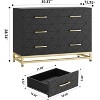 6 Drawer Dresser for Bedroom,TV Stand Dresser, Chest of Drawer Dressers Organizer for Living Room and Hallway Entryway - 2 of 4