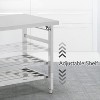 Folding Stainless Steel Work Table with Adjustable Undershelf, NSF Heavy Duty Prep Table for Restaurant Kitchen, Easy Clean - 4 of 4